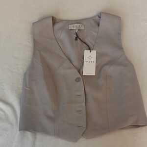 WAYF Light Gray Buttoned Vest